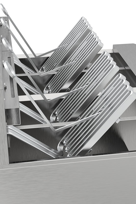 Four Cylinder Four Screen Flat Tube Heating Fryer