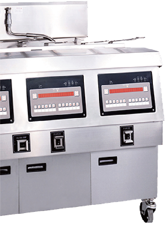 Commercial Countertop Gas Deep Fryer With Three Tank