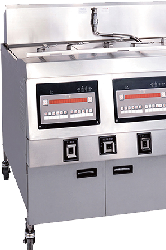 Electric Open Deep Fryer With LCD Panel & Three Tank