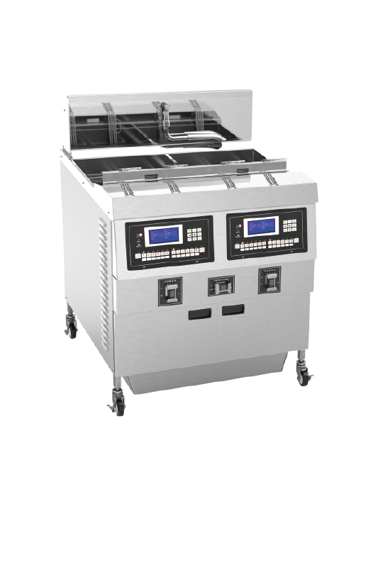 Twin Countertop Gas Open Deep Fryer With LCD Panel