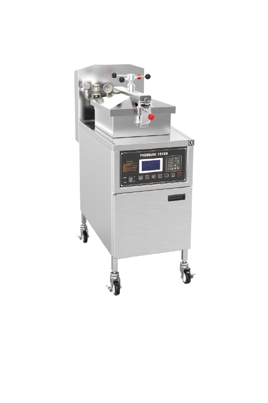 Gas Pressure Fryer With LCD Panel and Oil Filter System