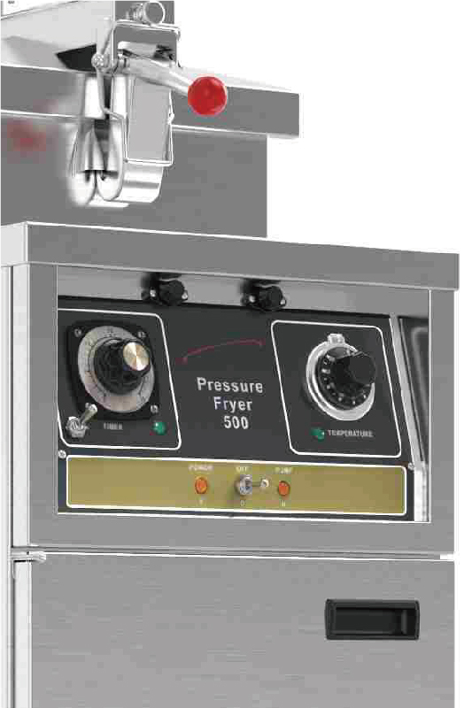 Gas Pressure Fryer With Mechanical Panel and Oil Filter System